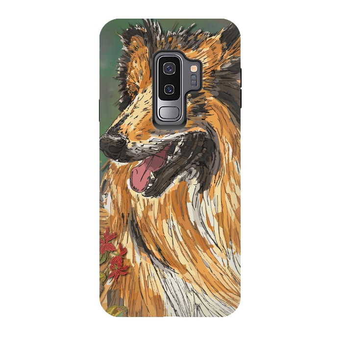 Galaxy S9 plus StrongFit Rough Collie (Summer) by Lotti Brown