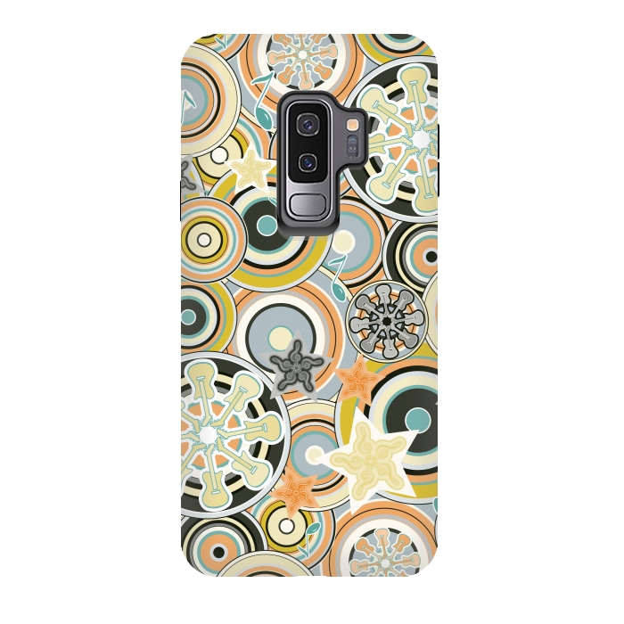Galaxy S9 plus StrongFit Glam Boho Rock in Navy and Green by Paula Ohreen
