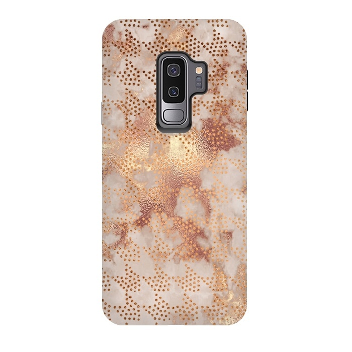Galaxy S9 plus StrongFit Geometrical modern Rose Gold Marble Pattern by  Utart