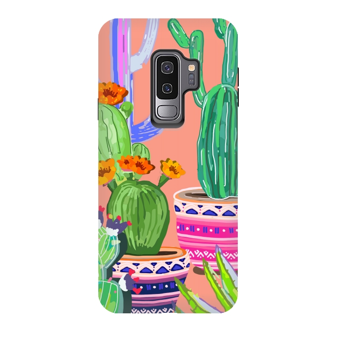 Galaxy S9 plus StrongFit Cactus wonderland by MUKTA LATA BARUA
