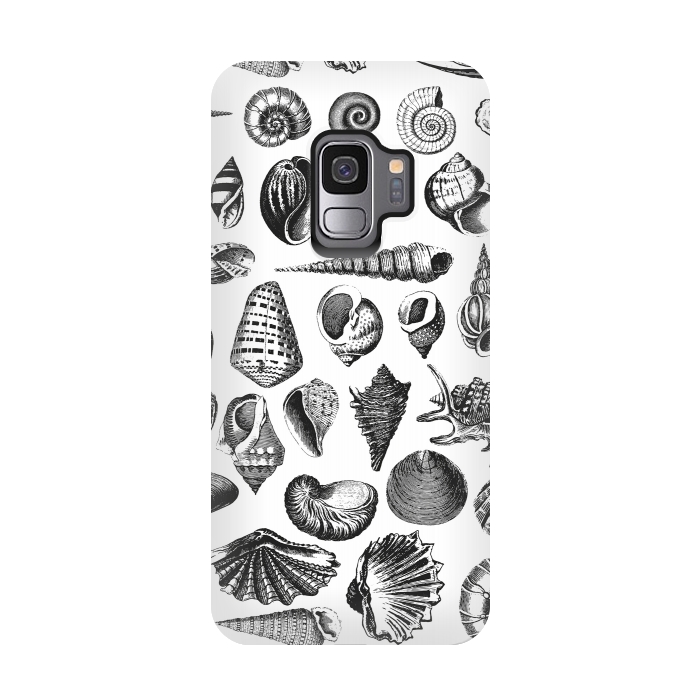 Galaxy S9 StrongFit Vintage Seashell Collection Black And White by Andrea Haase
