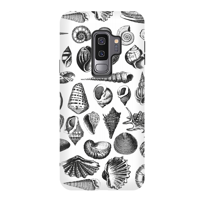 Galaxy S9 plus StrongFit Vintage Seashell Collection Black And White by Andrea Haase