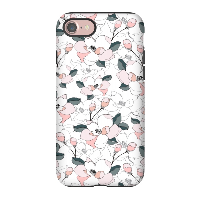 iPhone 7 StrongFit Magnolias by Dunia Nalu