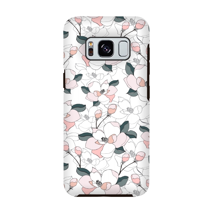 Galaxy S8 StrongFit Magnolias by Dunia Nalu