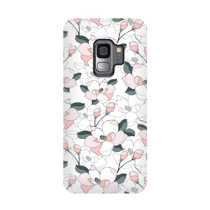 Galaxy S9 StrongFit Magnolias by Dunia Nalu