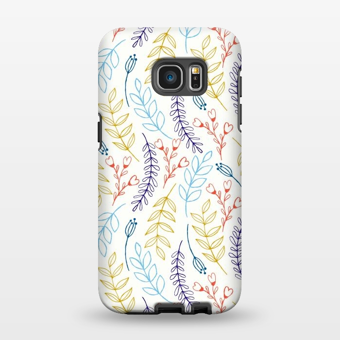 Galaxy S7 EDGE StrongFit Natural Leaves by Creativeaxle