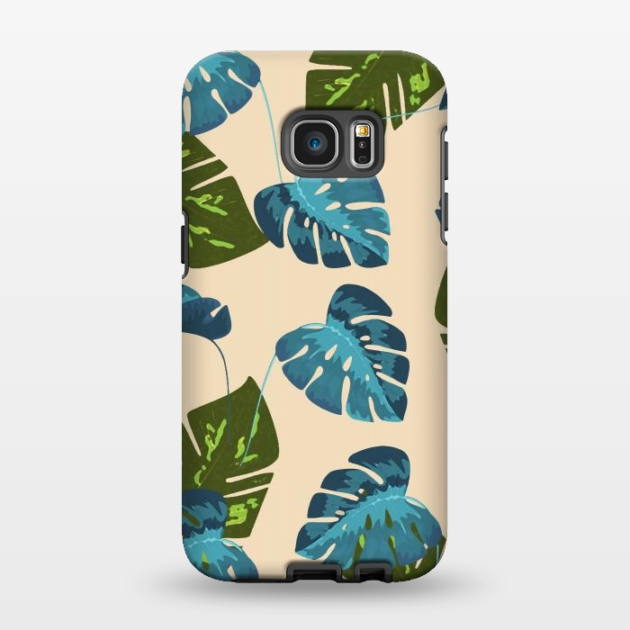 Galaxy S7 EDGE StrongFit Monstera Abstract by Creativeaxle