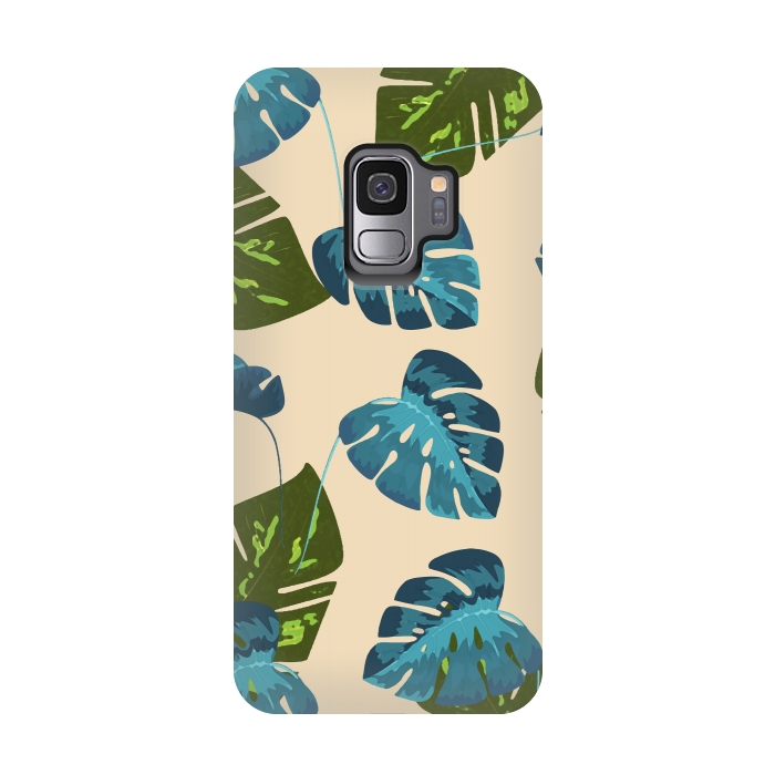 Galaxy S9 StrongFit Monstera Abstract by Creativeaxle