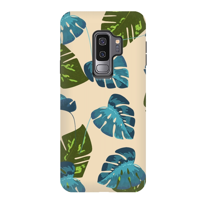 Galaxy S9 plus StrongFit Monstera Abstract by Creativeaxle