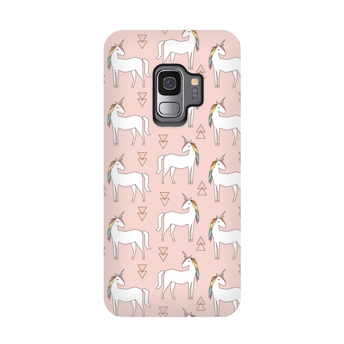 Galaxy S9 StrongFit Geo Unicorn by Dunia Nalu