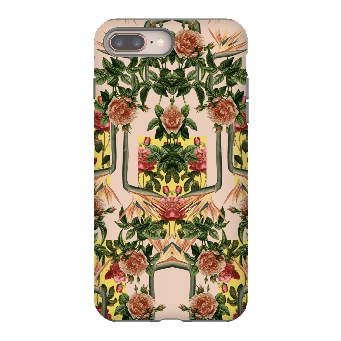 iPhone 7 plus StrongFit Retro Jungle Rose by Zala Farah