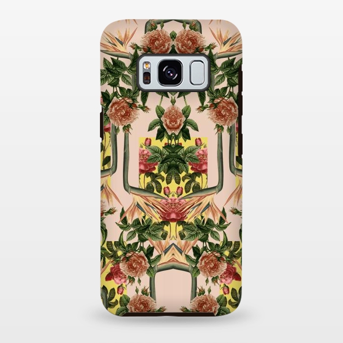 Galaxy S8 plus StrongFit Retro Jungle Rose by Zala Farah