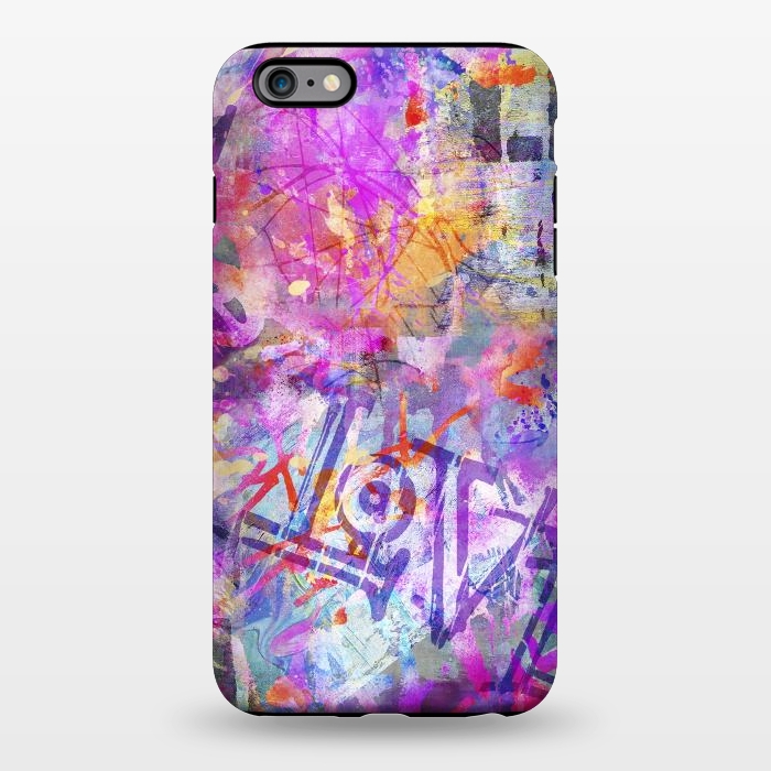 iPhone 6/6s plus StrongFit Pink Grunge Graffiti Wall by Andrea Haase