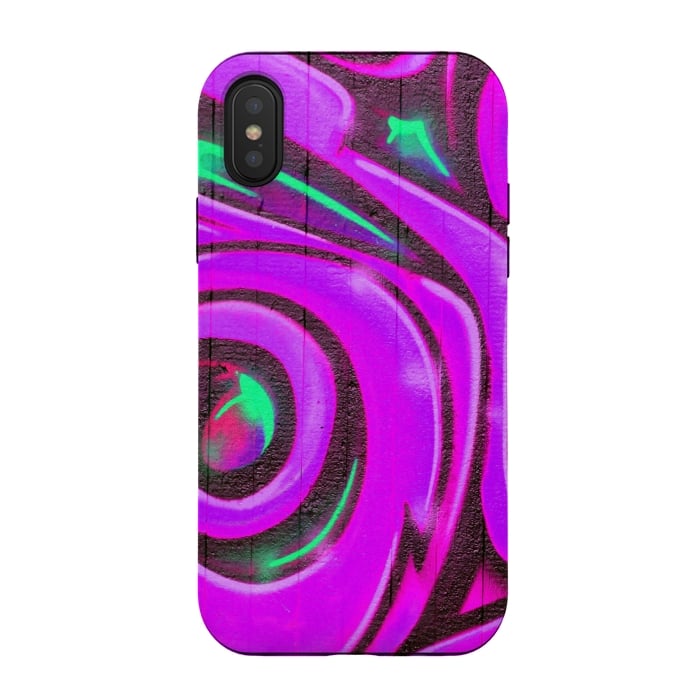 iPhone Xs / X StrongFit Pink Graffiti by Andrea Haase