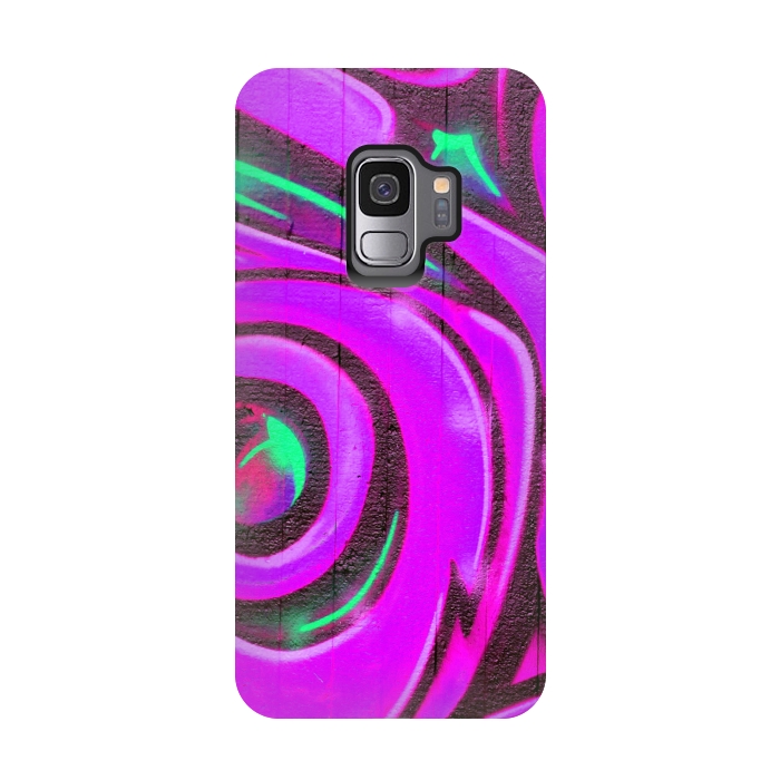 Galaxy S9 StrongFit Pink Graffiti by Andrea Haase