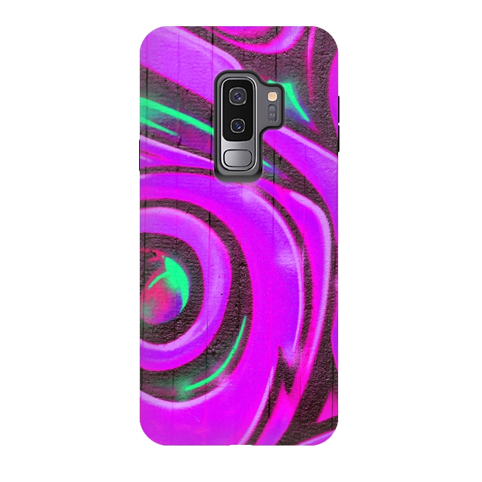Galaxy S9 plus StrongFit Pink Graffiti by Andrea Haase
