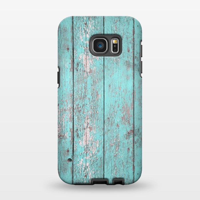 Galaxy S7 EDGE StrongFit Old Board Wall With Flaked Paint by Andrea Haase