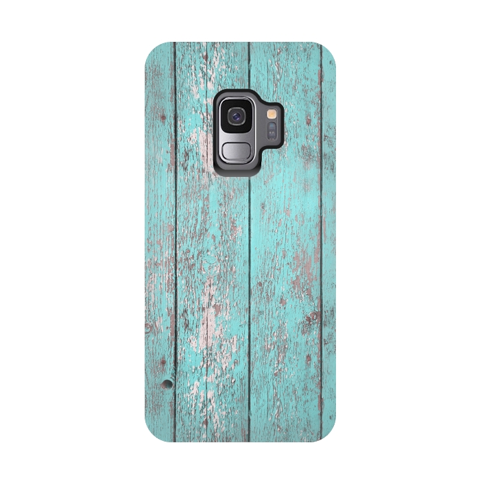 Galaxy S9 StrongFit Old Board Wall With Flaked Paint by Andrea Haase