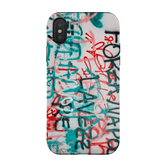 iPhone Xs / X StrongFit Graffiti Text by Andrea Haase