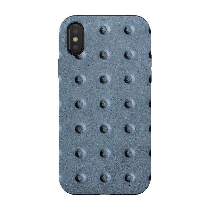 iPhone Xs / X StrongFit Grey Grunge Nub Texture by Andrea Haase