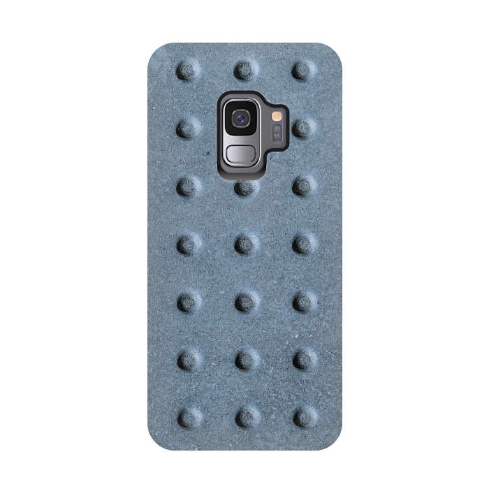 Galaxy S9 StrongFit Grey Grunge Nub Texture by Andrea Haase