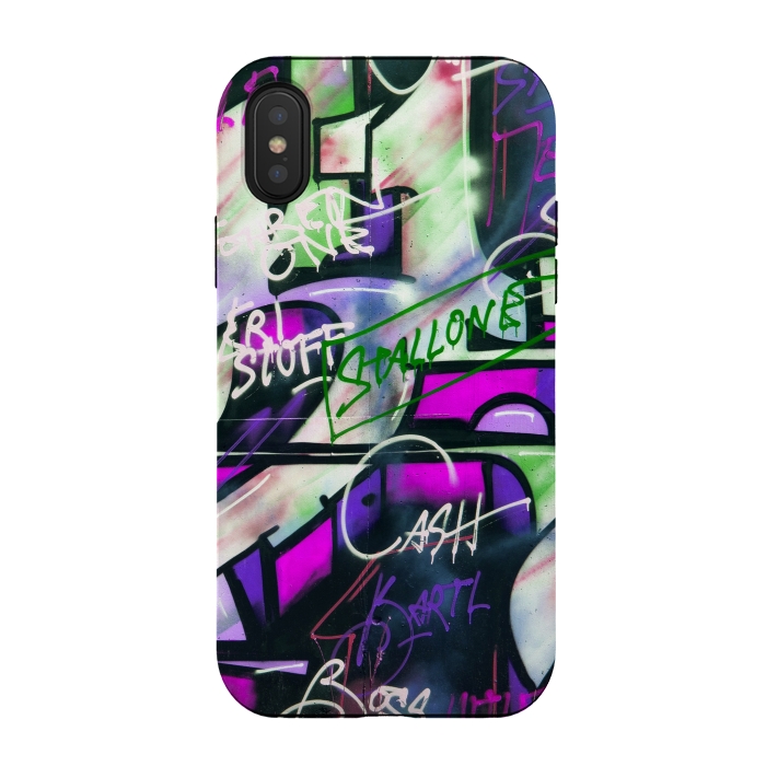 iPhone Xs / X StrongFit Colorful Graffiti by Andrea Haase