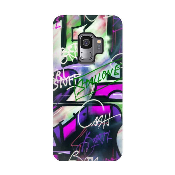 Galaxy S9 StrongFit Colorful Graffiti by Andrea Haase