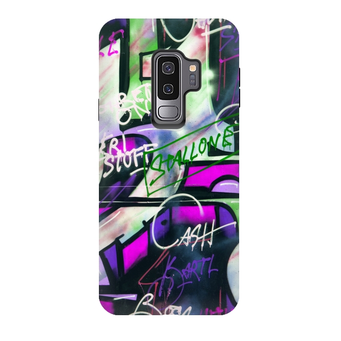 Galaxy S9 plus StrongFit Colorful Graffiti by Andrea Haase