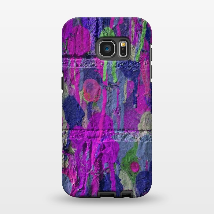 Galaxy S7 EDGE StrongFit Colorful Spray Paint Wall by Andrea Haase
