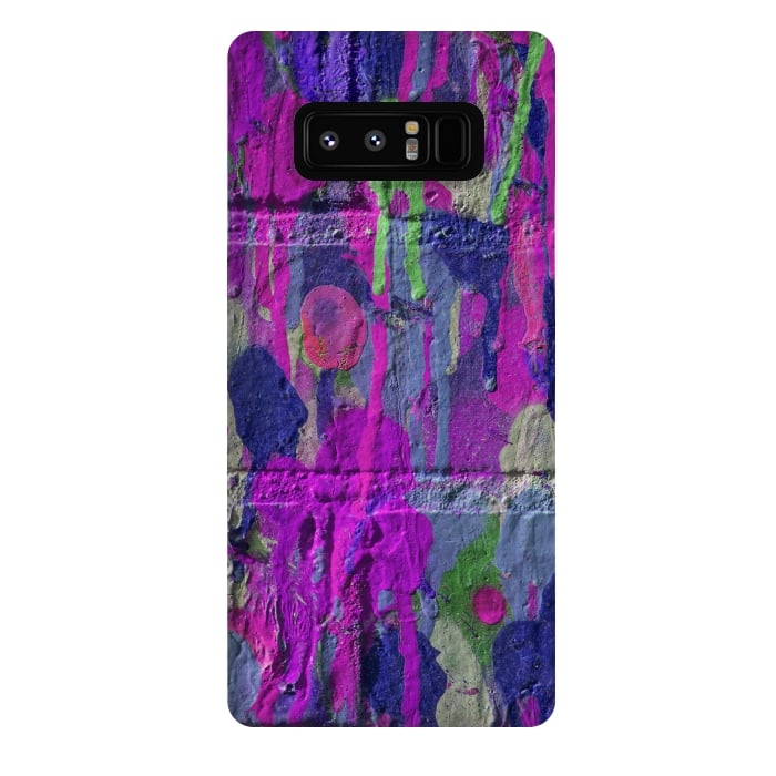 Galaxy Note 8 StrongFit Colorful Spray Paint Wall by Andrea Haase