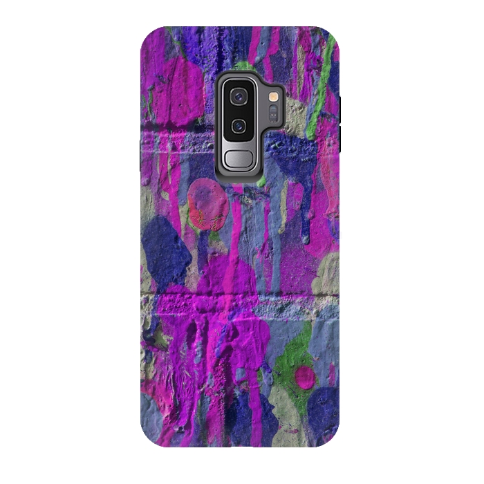 Galaxy S9 plus StrongFit Colorful Spray Paint Wall by Andrea Haase