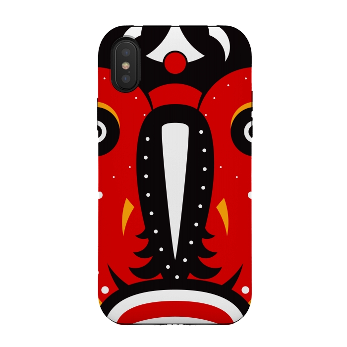 iPhone Xs / X StrongFit teke tribal mask by TMSarts