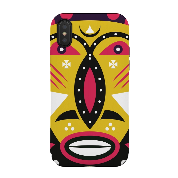 iPhone Xs / X StrongFit kuba tribal mask by TMSarts