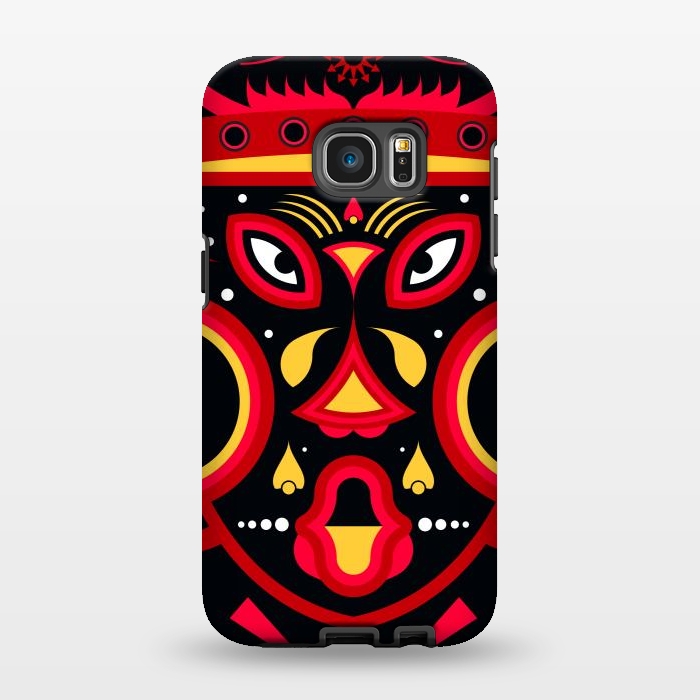 Galaxy S7 EDGE StrongFit ceremonial tribal mask by TMSarts