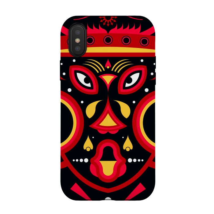 iPhone Xs / X StrongFit ceremonial tribal mask by TMSarts