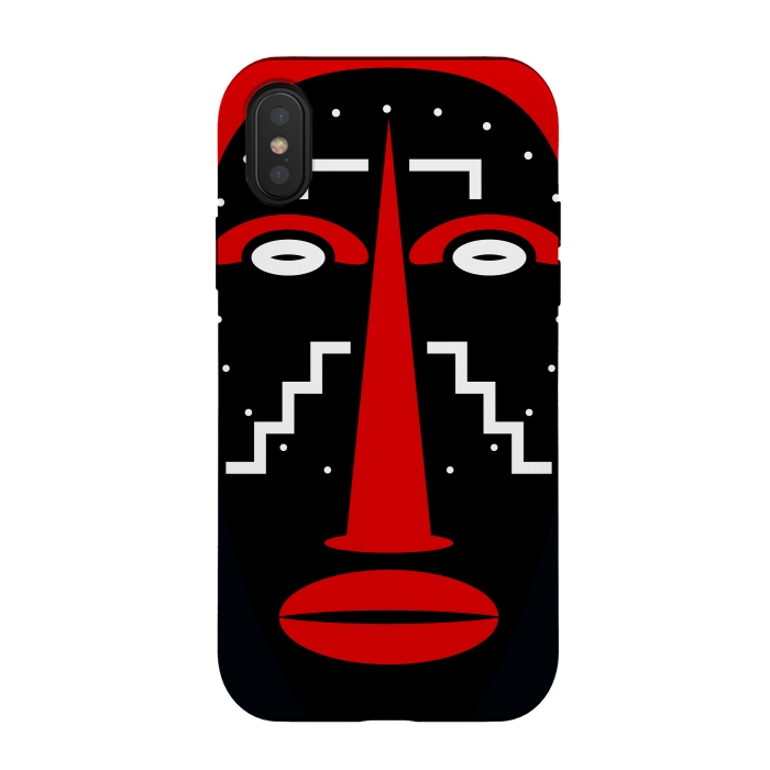 iPhone Xs / X StrongFit Ligbi tribal Mask by TMSarts