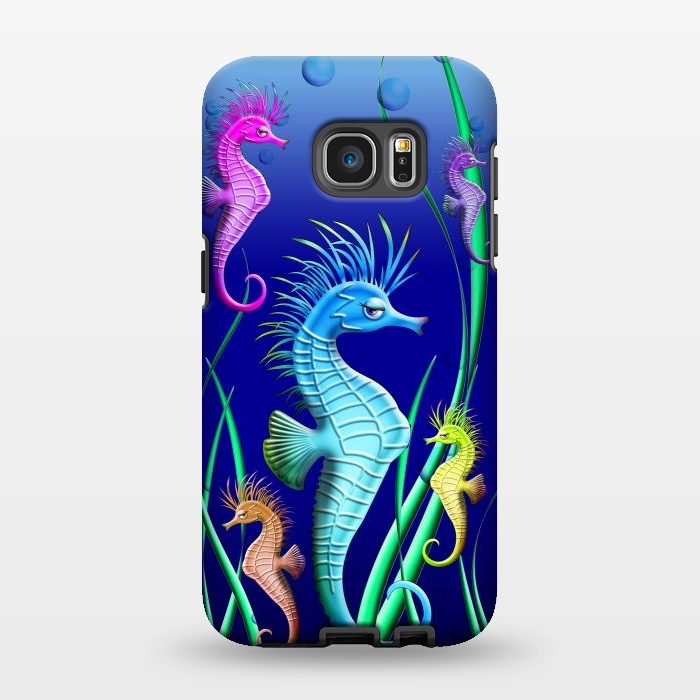Galaxy S7 EDGE StrongFit Seahorses Underwater Scenery by BluedarkArt