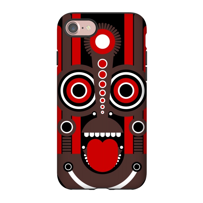 iPhone 7 StrongFit tiki tribal mask by TMSarts