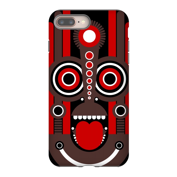 iPhone 7 plus StrongFit tiki tribal mask by TMSarts