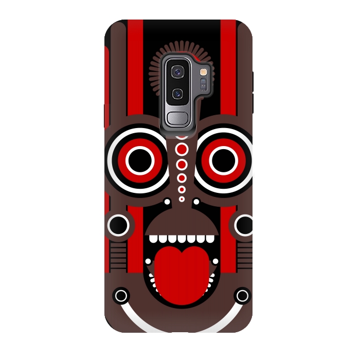 Galaxy S9 plus StrongFit tiki tribal mask by TMSarts