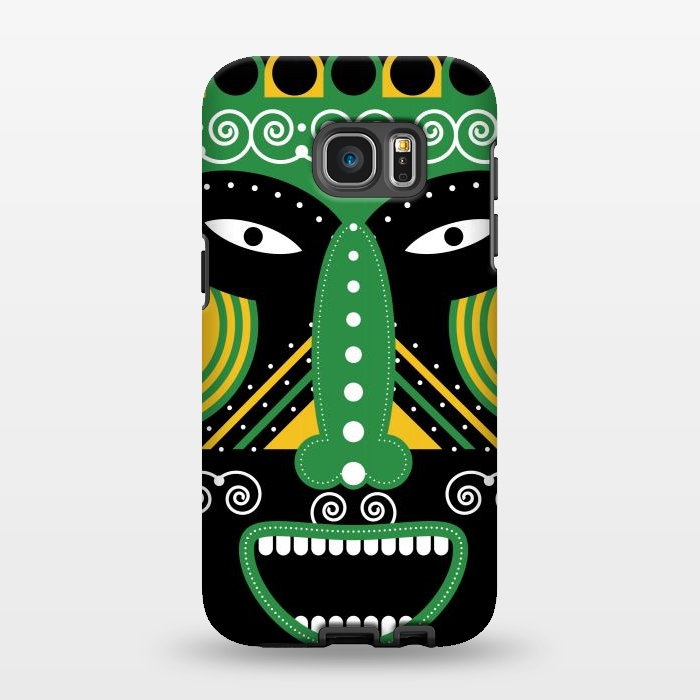 Galaxy S7 EDGE StrongFit ritual tribal mask by TMSarts