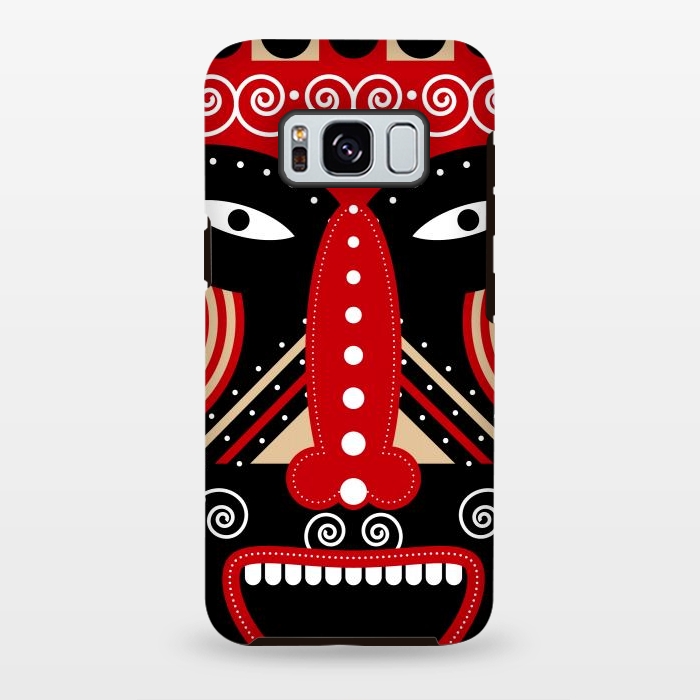 Galaxy S8 plus StrongFit red ritual tribal mask by TMSarts