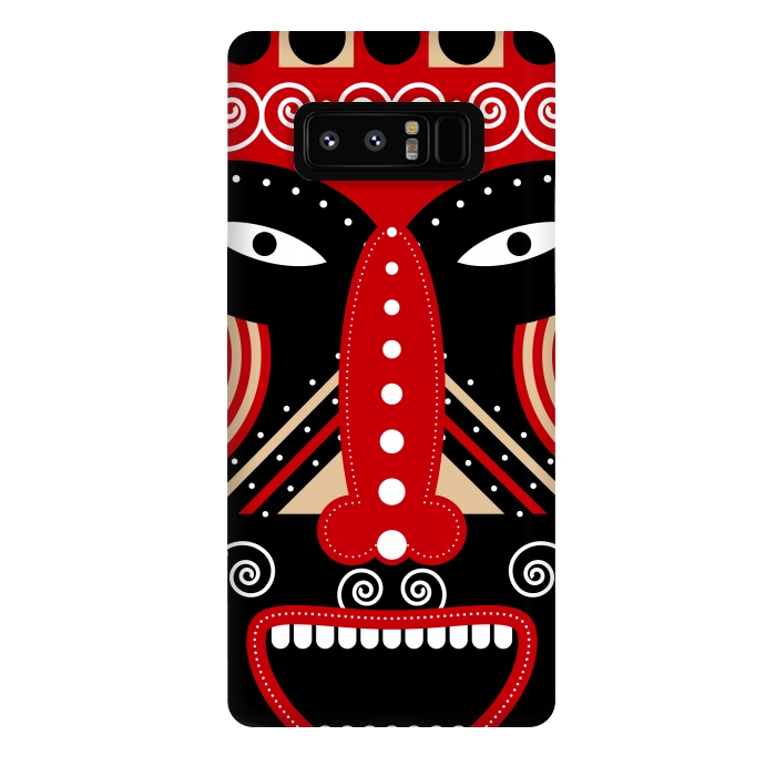 Galaxy Note 8 StrongFit red ritual tribal mask by TMSarts