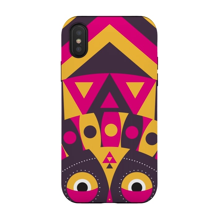 iPhone Xs / X StrongFit aboriginal tribal mask by TMSarts