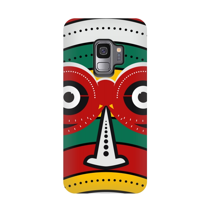 Galaxy S9 StrongFit totem tribal mask by TMSarts