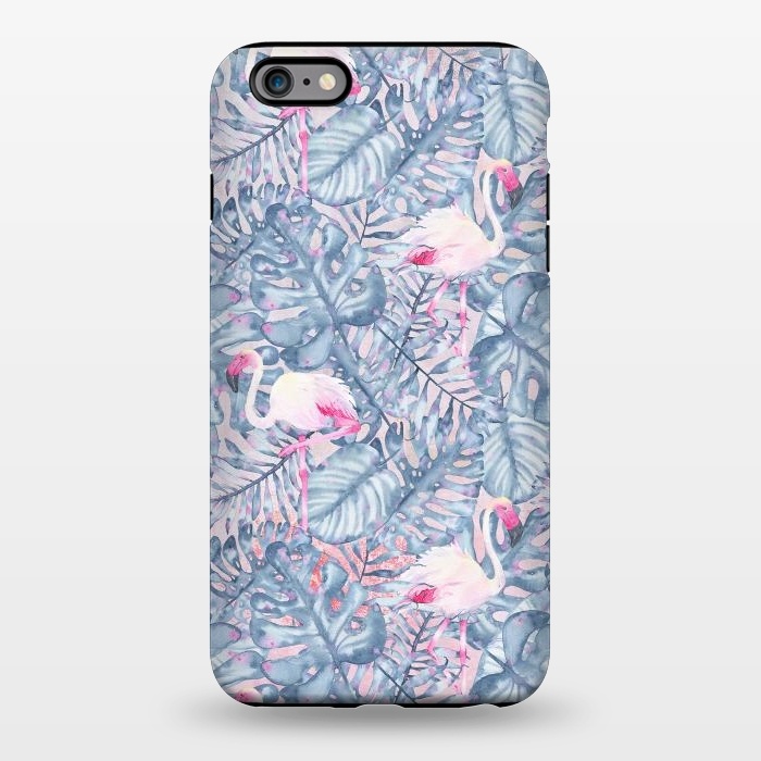 iPhone 6/6s plus StrongFit Pink and Blue Flamingo Summer  by  Utart