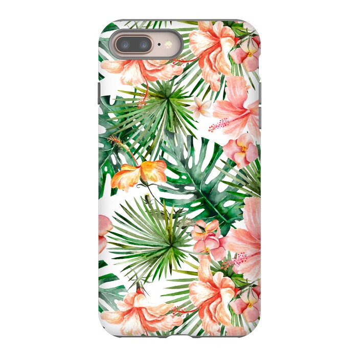 iPhone 7 plus StrongFit Tropical Flower Jungle by  Utart