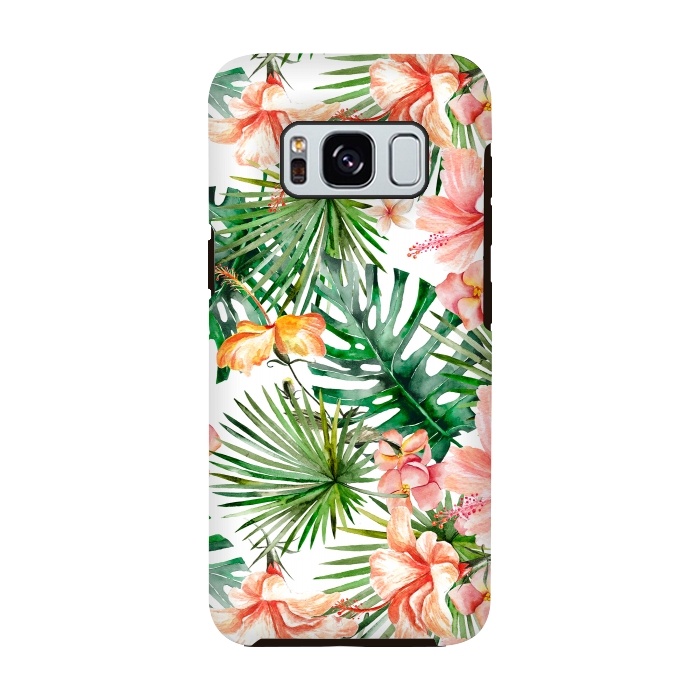 Galaxy S8 StrongFit Tropical Flower Jungle by  Utart