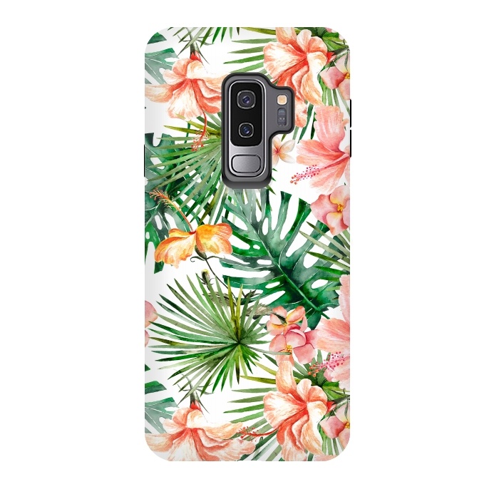 Galaxy S9 plus StrongFit Tropical Flower Jungle by  Utart