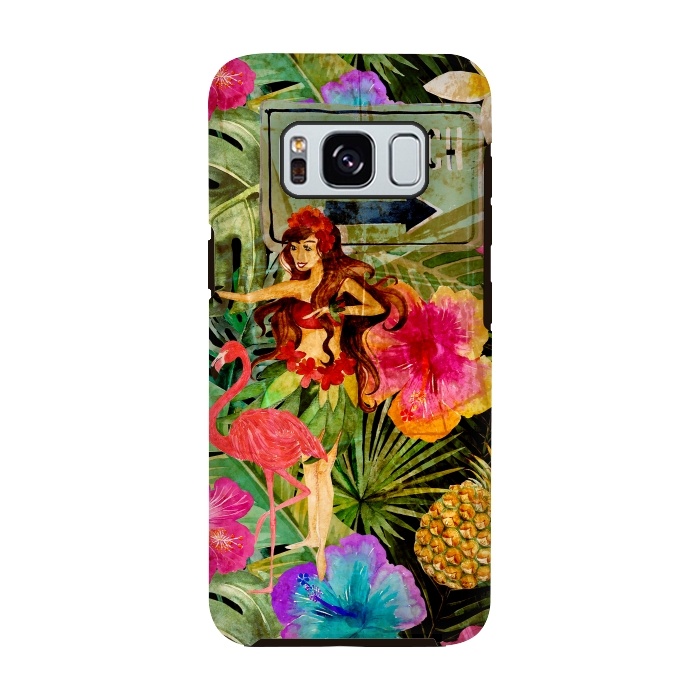 Galaxy S8 StrongFit Vintage Hula Girl- To the Beach by  Utart